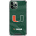 University of Miami Green Jersey iPhone 11 Pro Max Clear Case