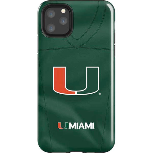 University of Miami Green Jersey iPhone 11 Pro Max Impact Case