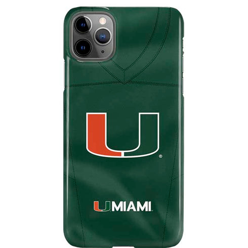 University of Miami Green Jersey iPhone 11 Pro Max Lite Case