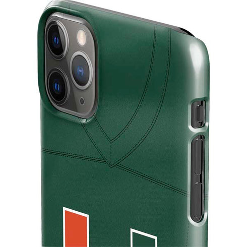 University of Miami Green Jersey iPhone 11 Pro Max Lite Case