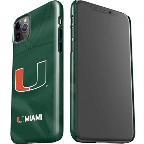 University of Miami Green Jersey iPhone 11 Pro Max Lite Case