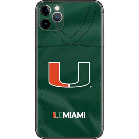 University of Miami Green Jersey iPhone 11 Pro Max Skin