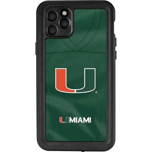 University of Miami Green Jersey iPhone 11 Pro Max Waterproof Case