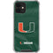 University of Miami Green Jersey iPhone 12 Clear Case