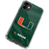 University of Miami Green Jersey iPhone 12 Clear Case