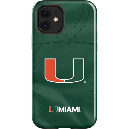 University of Miami Green Jersey iPhone 12 Impact Case
