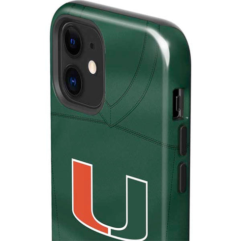 University of Miami Green Jersey iPhone 12 Impact Case
