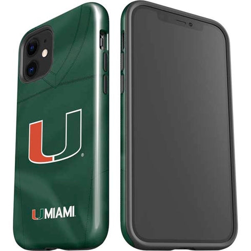 University of Miami Green Jersey iPhone 12 Mini Impact Case