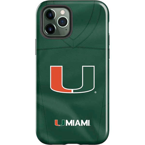 University of Miami Green Jersey iPhone 12 Pro Impact Case