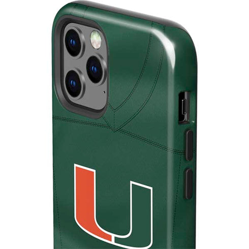 University of Miami Green Jersey iPhone 12 Pro Impact Case