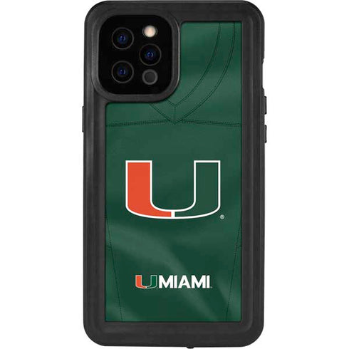 University of Miami Green Jersey iPhone 12 Pro Max Waterproof Case