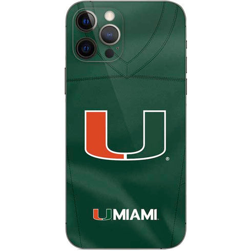 University of Miami Green Jersey iPhone 12 Pro Skin