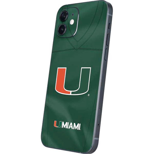 University of Miami Green Jersey iPhone 12 Skin