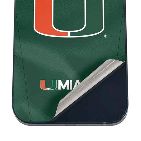 University of Miami Green Jersey iPhone 12 Skin