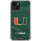 University of Miami Green Jersey iPhone 13 Clear Case