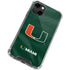 University of Miami Green Jersey iPhone 13 Clear Case