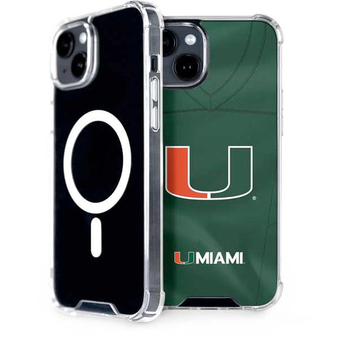 University of Miami Green Jersey iPhone 13 MagSafe Case