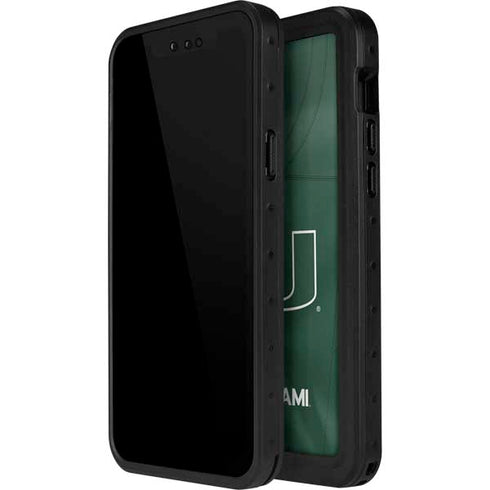 University of Miami Green Jersey iPhone 13 Mini Waterproof Case
