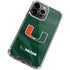 University of Miami Green Jersey iPhone 13 Pro Max Clear Case