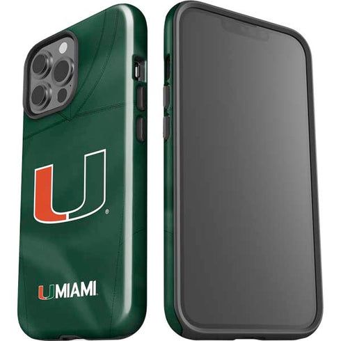 University of Miami Green Jersey iPhone 13 Pro Max Impact Case