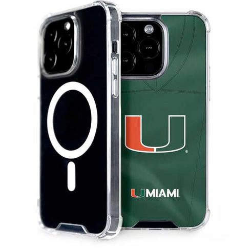 University of Miami Green Jersey iPhone 13 Pro Max MagSafe Case