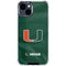 University of Miami Green Jersey iPhone 14 Plus Clear Case