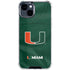 University of Miami Green Jersey iPhone 14 Plus Clear Case