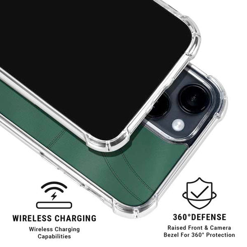 University of Miami Green Jersey iPhone 14 Plus Clear Case