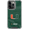 University of Miami Green Jersey iPhone 14 Pro Clear Case