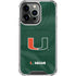 University of Miami Green Jersey iPhone 14 Pro Clear Case