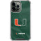 University of Miami Green Jersey iPhone 14 Pro Max Clear Case