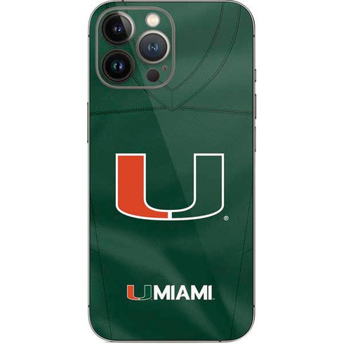University of Miami Green Jersey iPhone 14 Pro Max Skin