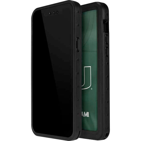 University of Miami Green Jersey iPhone 14 Pro Max Waterproof Case