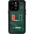 University of Miami Green Jersey iPhone 14 Pro Waterproof Case