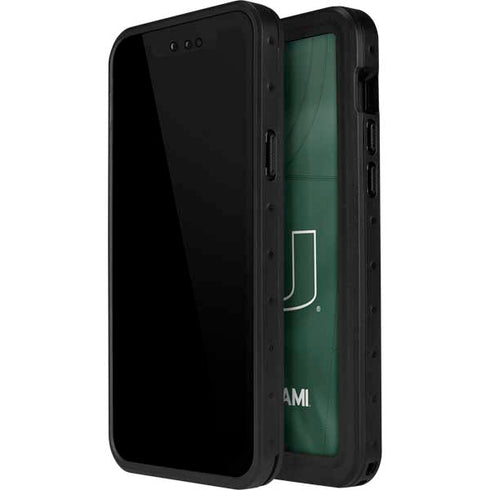 University of Miami Green Jersey iPhone 14 Pro Waterproof Case