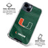 University of Miami Green Jersey iPhone 15 Plus Clear Case