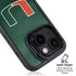 University of Miami Green Jersey iPhone 15 Plus Kickstand Case