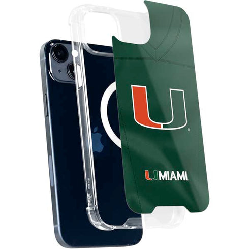 University of Miami Green Jersey iPhone 15 Plus MagSafe Case