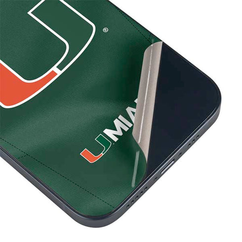 University of Miami Green Jersey iPhone 15 Plus Skin