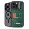 University of Miami Green Jersey iPhone 15 Pro Kickstand Case