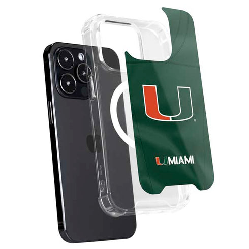 University of Miami Green Jersey iPhone 15 Pro MagSafe Case