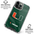 University of Miami Green Jersey iPhone 15 Pro Max Clear Case