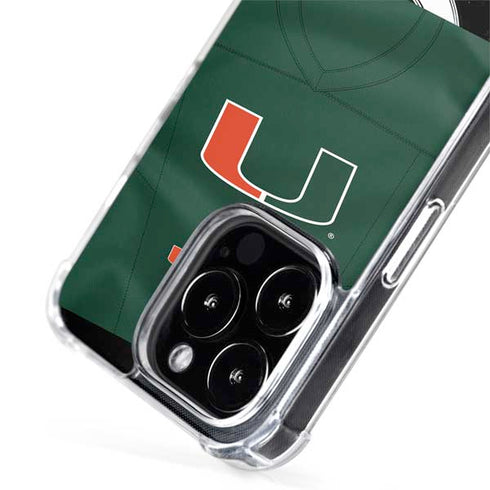 University of Miami Green Jersey iPhone 15 Pro Max MagSafe Case