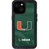 University of Miami Green Jersey iPhone 15 Waterproof Case