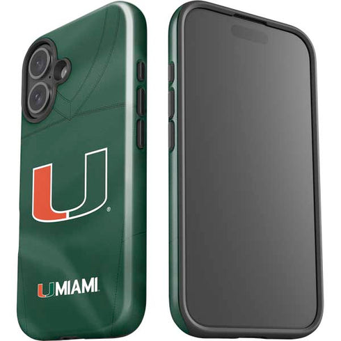 University of Miami Green Jersey iPhone 16 Impact Case