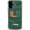 University of Miami Green Jersey iPhone 16 Plus Clear Case