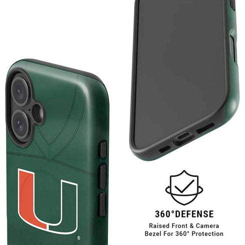 University of Miami Green Jersey iPhone 16 Plus Magsafe Impact Case