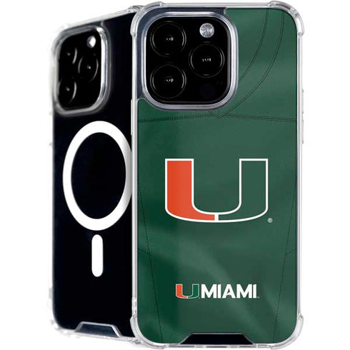 University of Miami Green Jersey iPhone 16 Pro Max MagSafe Case