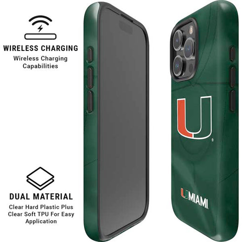 University of Miami Green Jersey iPhone 16 Pro Max Magsafe Impact Case