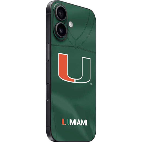 University of Miami Green Jersey iPhone 16 Skin